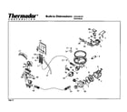 Thermador DW245UW pump and motor diagram
