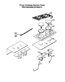 Oven cooktop burners
