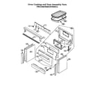 Thermador PRG364GL oven cooktop and door assembly diagram