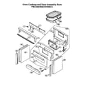 Thermador PRG366 oven cooktop and door assembly diagram