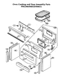 Oven cooktop and door assembly