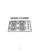 Cooktop model cgx304u