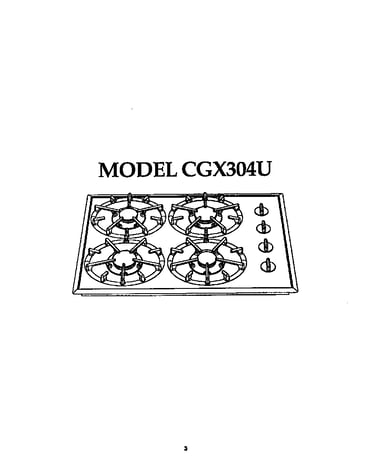 Cooktop model cgx304u