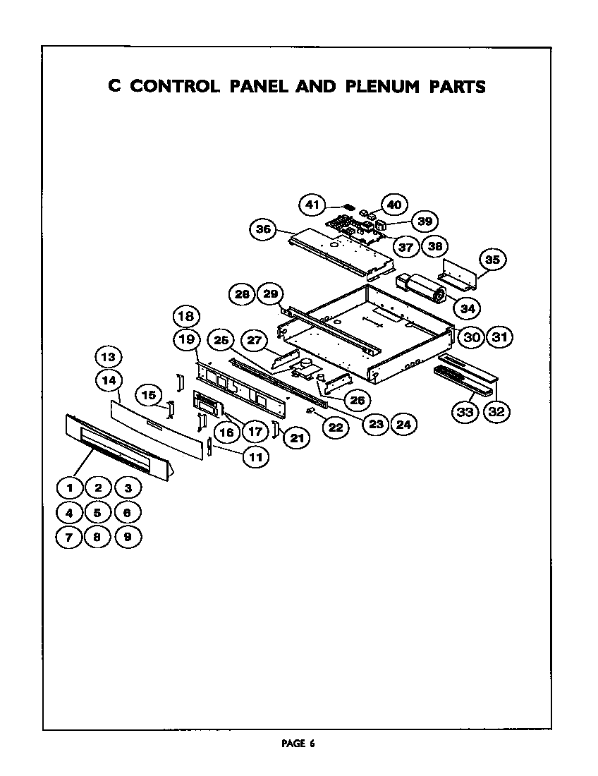 C CONTROL PANEL AND PLENUM