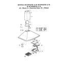 Thermador HCSW range hood diagram