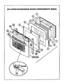 Cm upper microwave door components