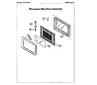 Thermador SMW272W microwave main door assembly diagram