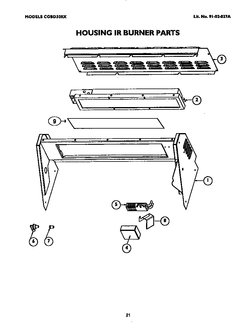 Housing ir burner