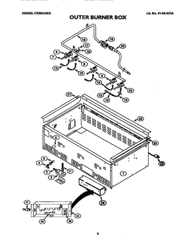 Outer burner box