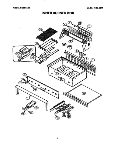 Inner burner box
