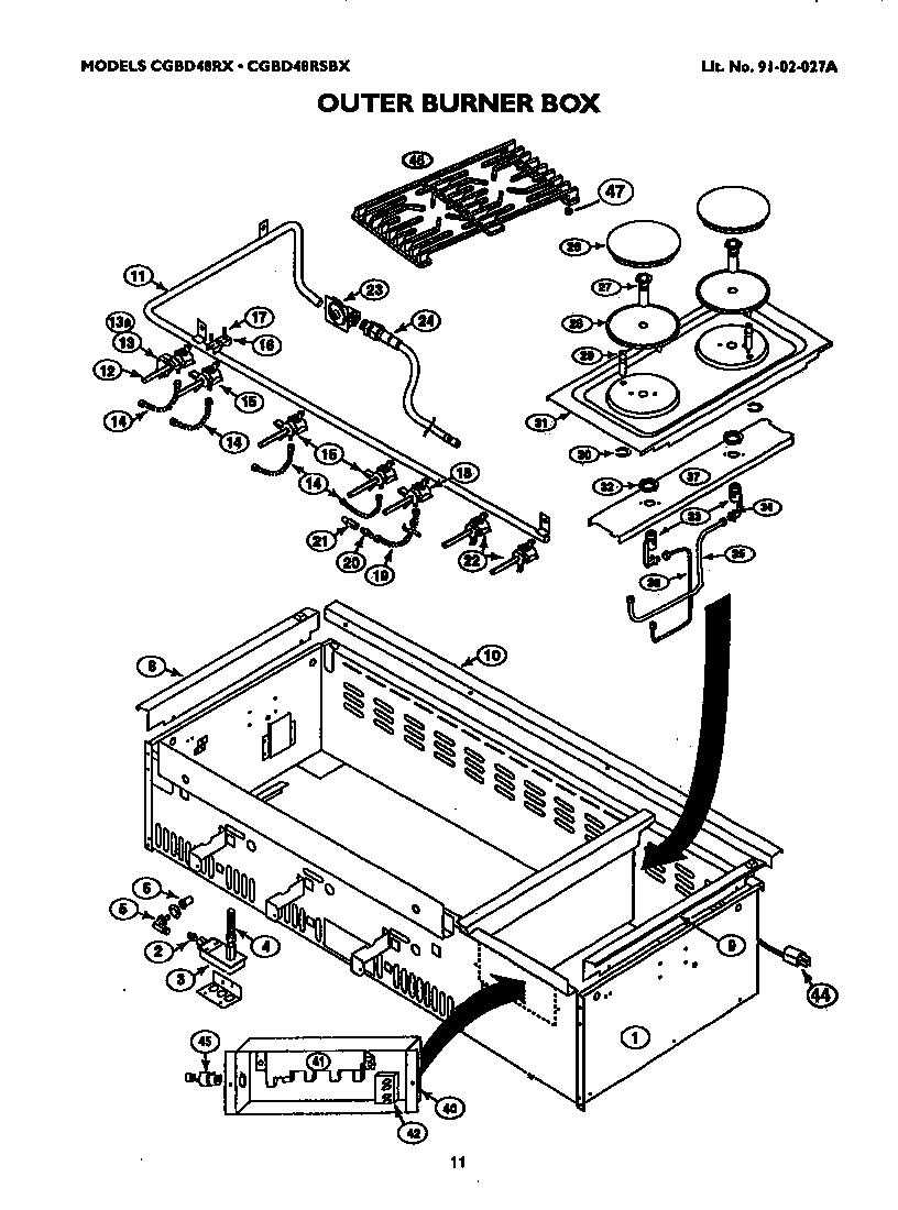 Outer burner box