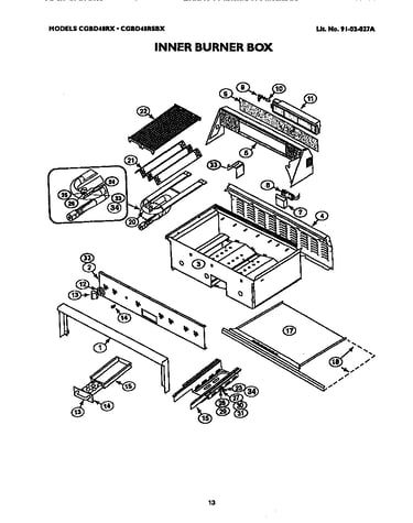 Inner burner box