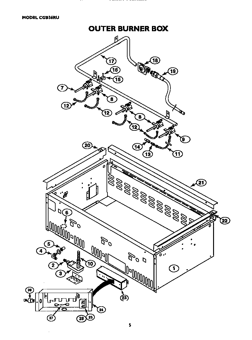 Outer burner box
