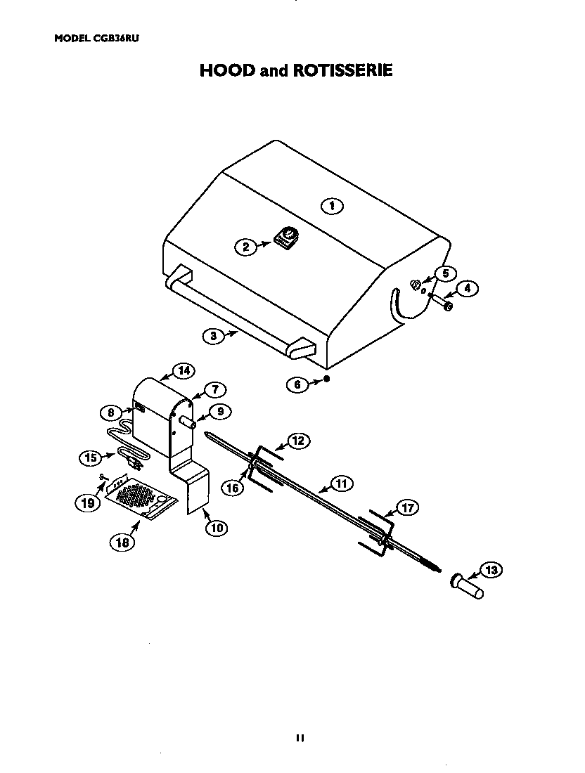 HOOD AND ROTISSERIE