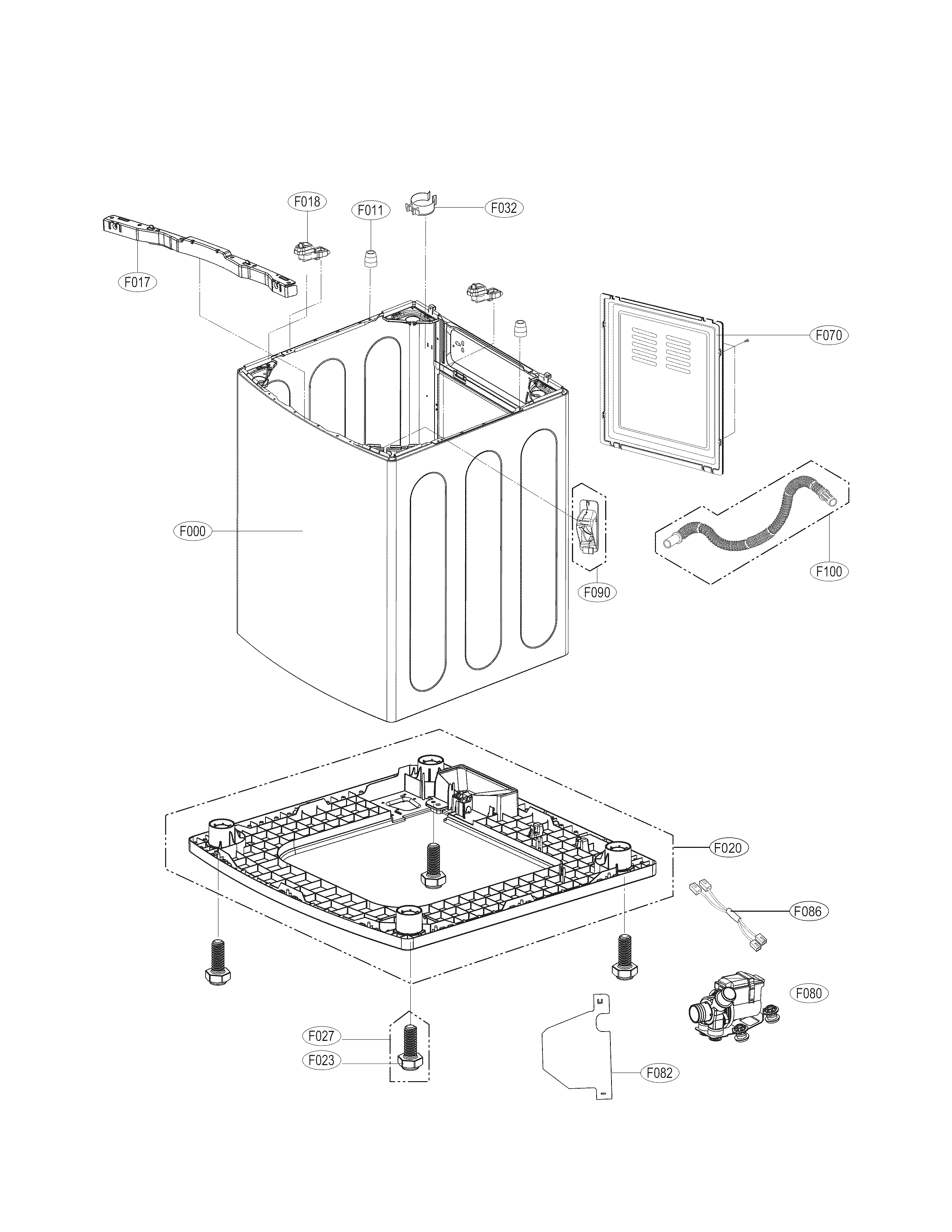 Outer case parts