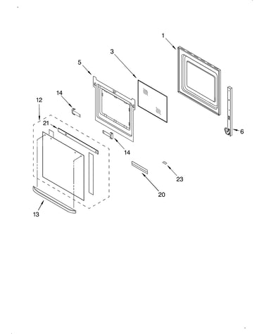 Lower oven door