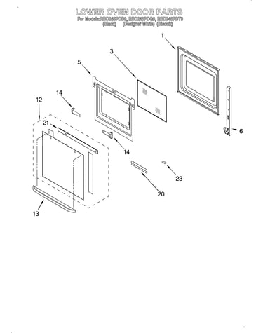 Lower oven door