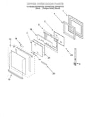 Upper oven door