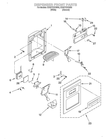 Dispenser front