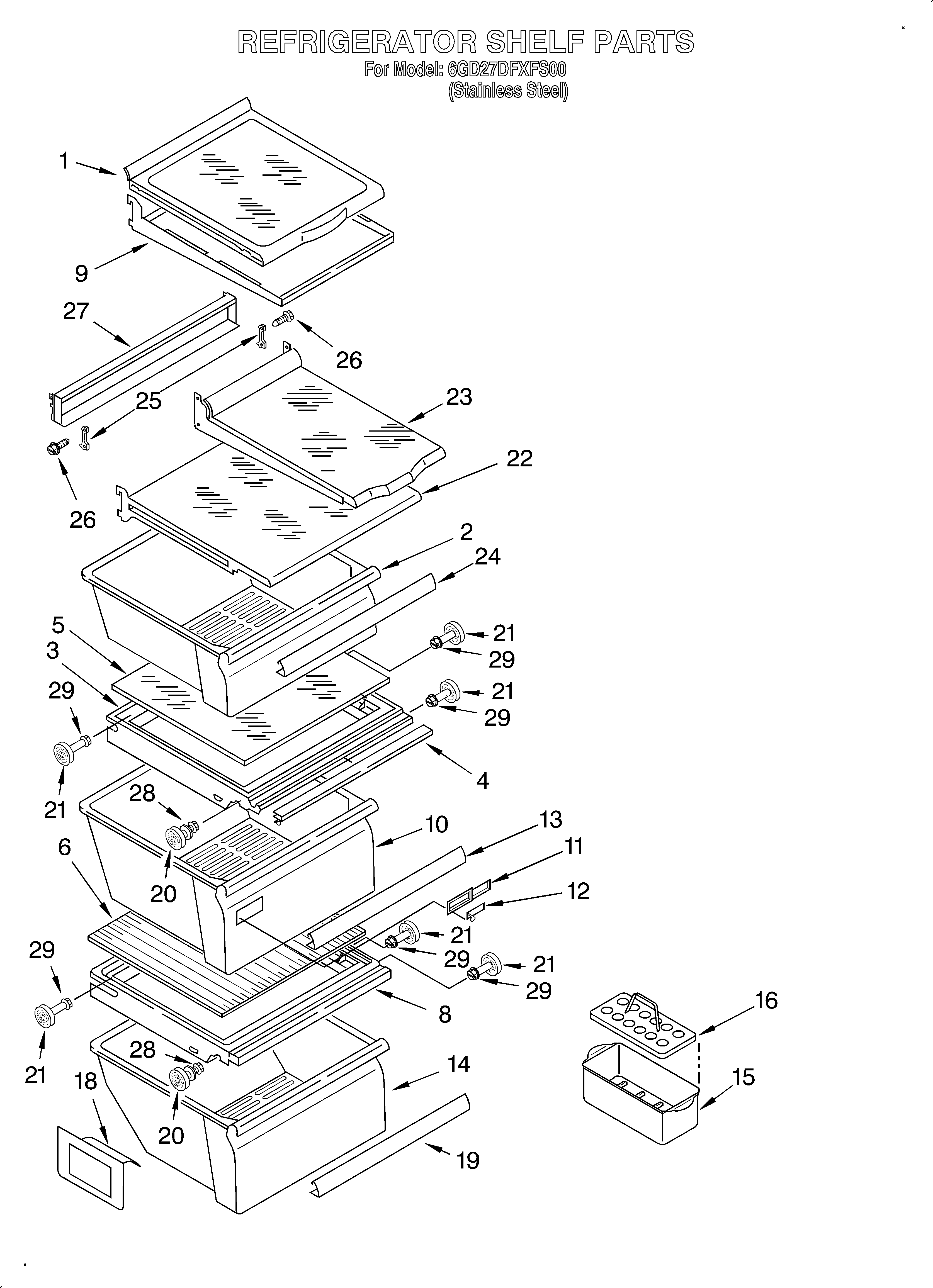 Refrigerator shelf