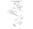 Whirlpool ED22TEXHW01 motor and ice container diagram