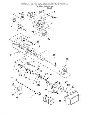 Motor and ice container