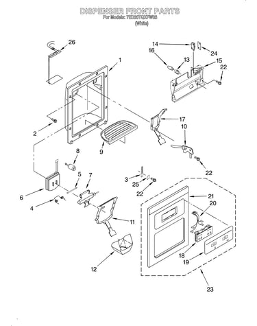 Dispenser front
