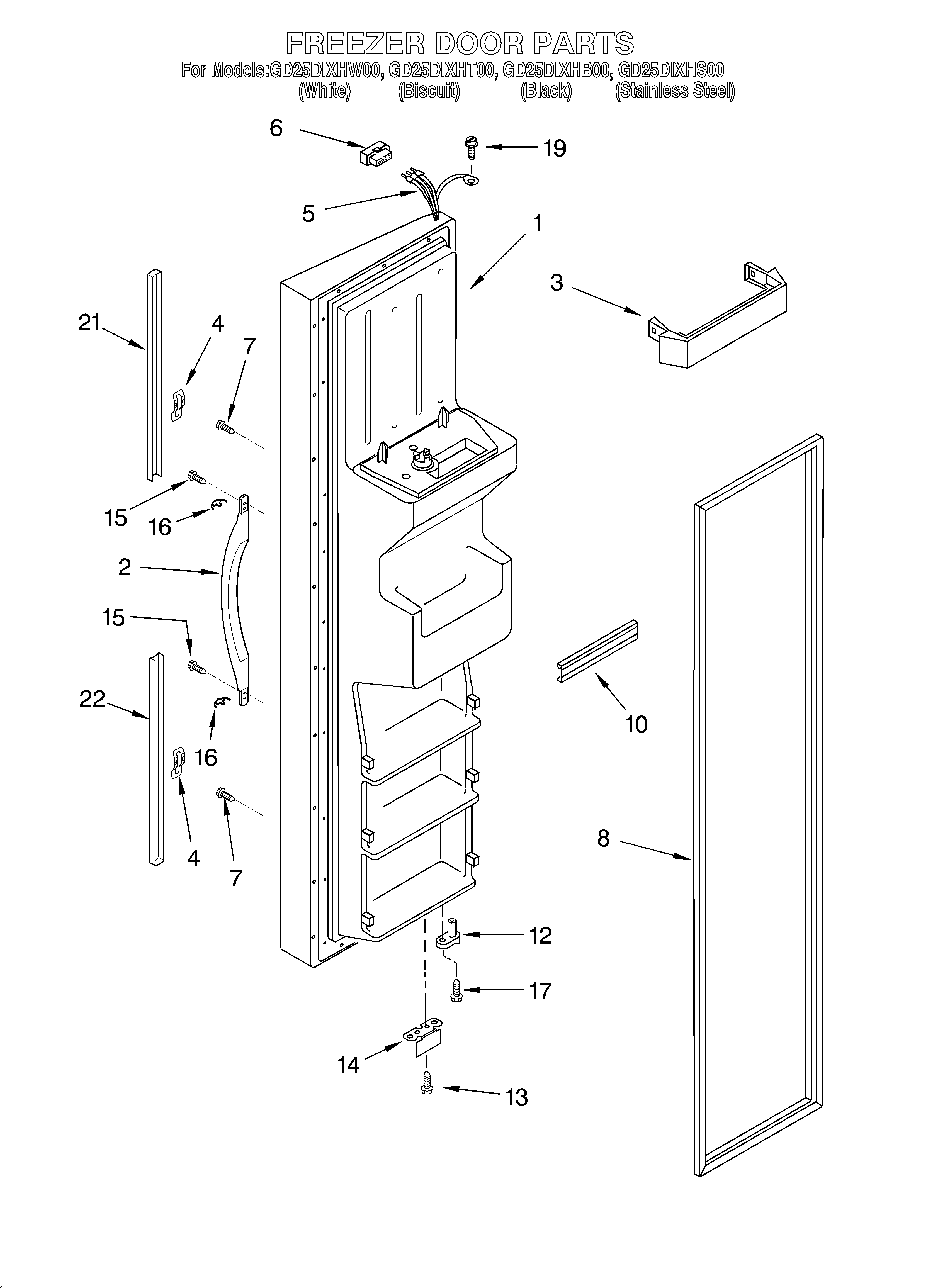 Freezer door