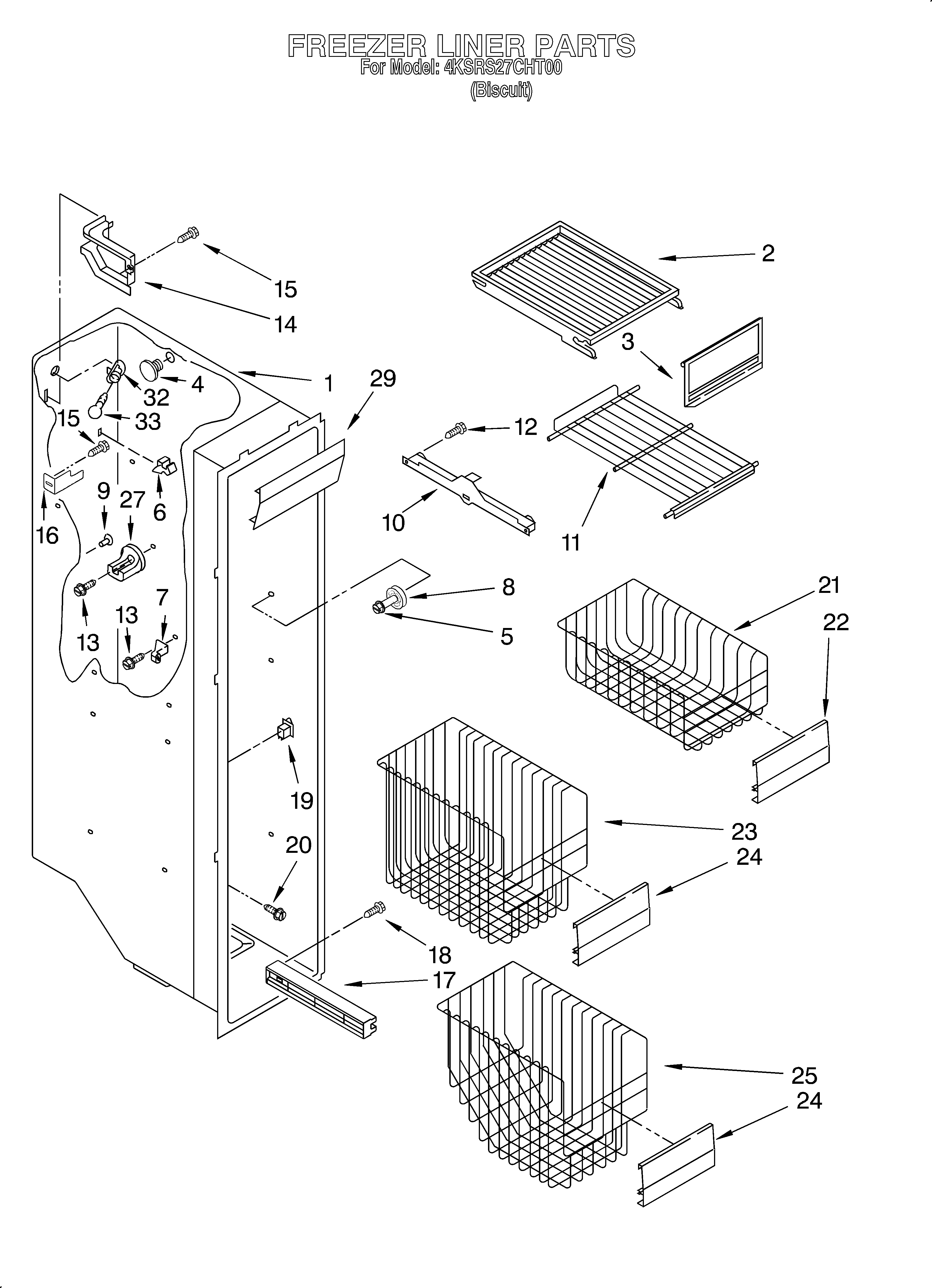 Freezer liner