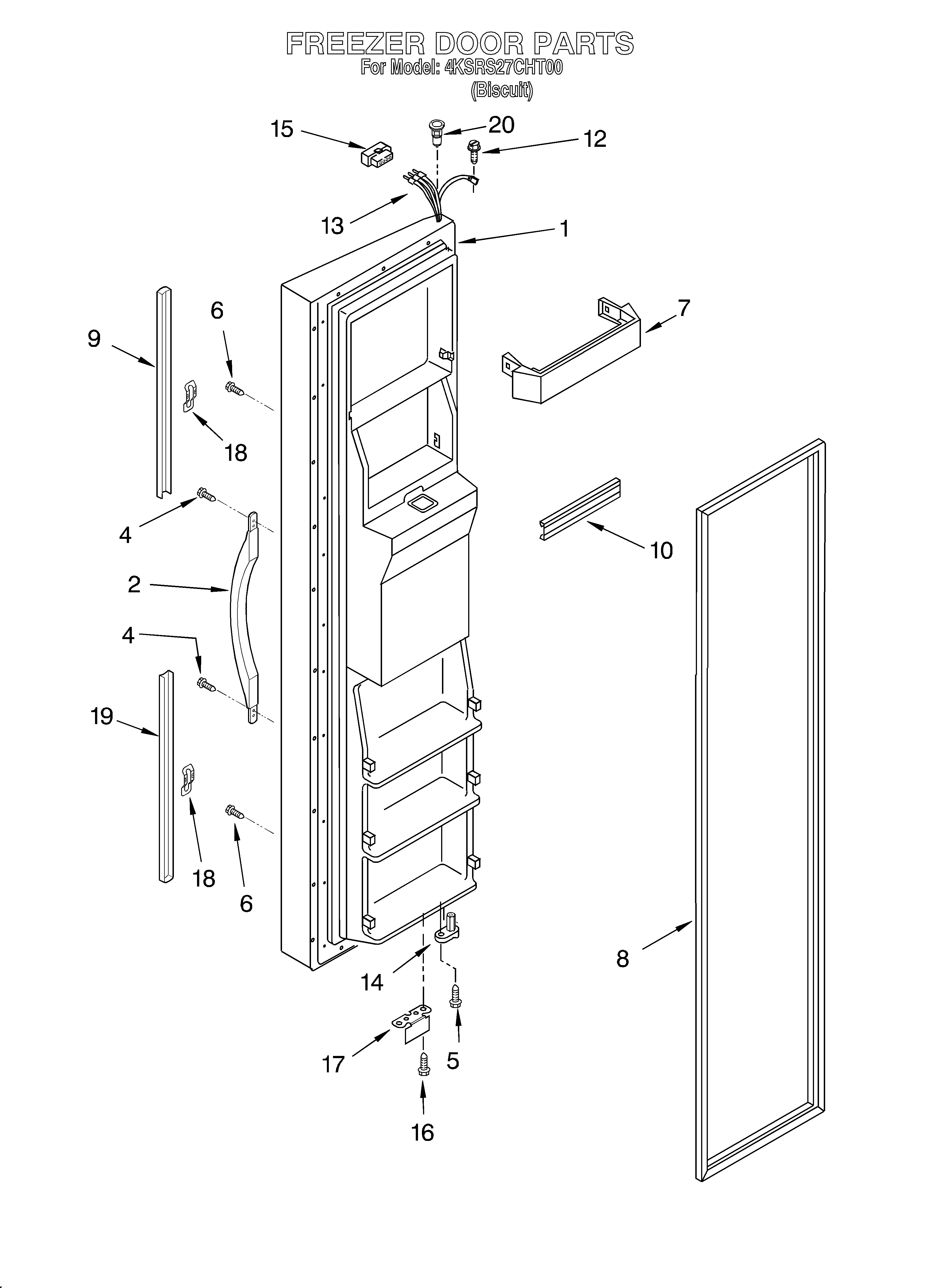 Freezer door