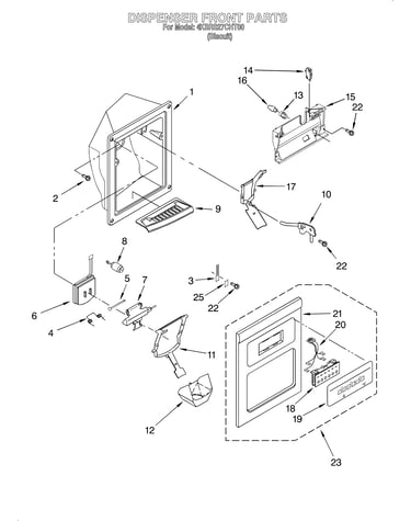Dispenser front