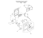 Whirlpool 4YED25DQFW03 dispenser front diagram