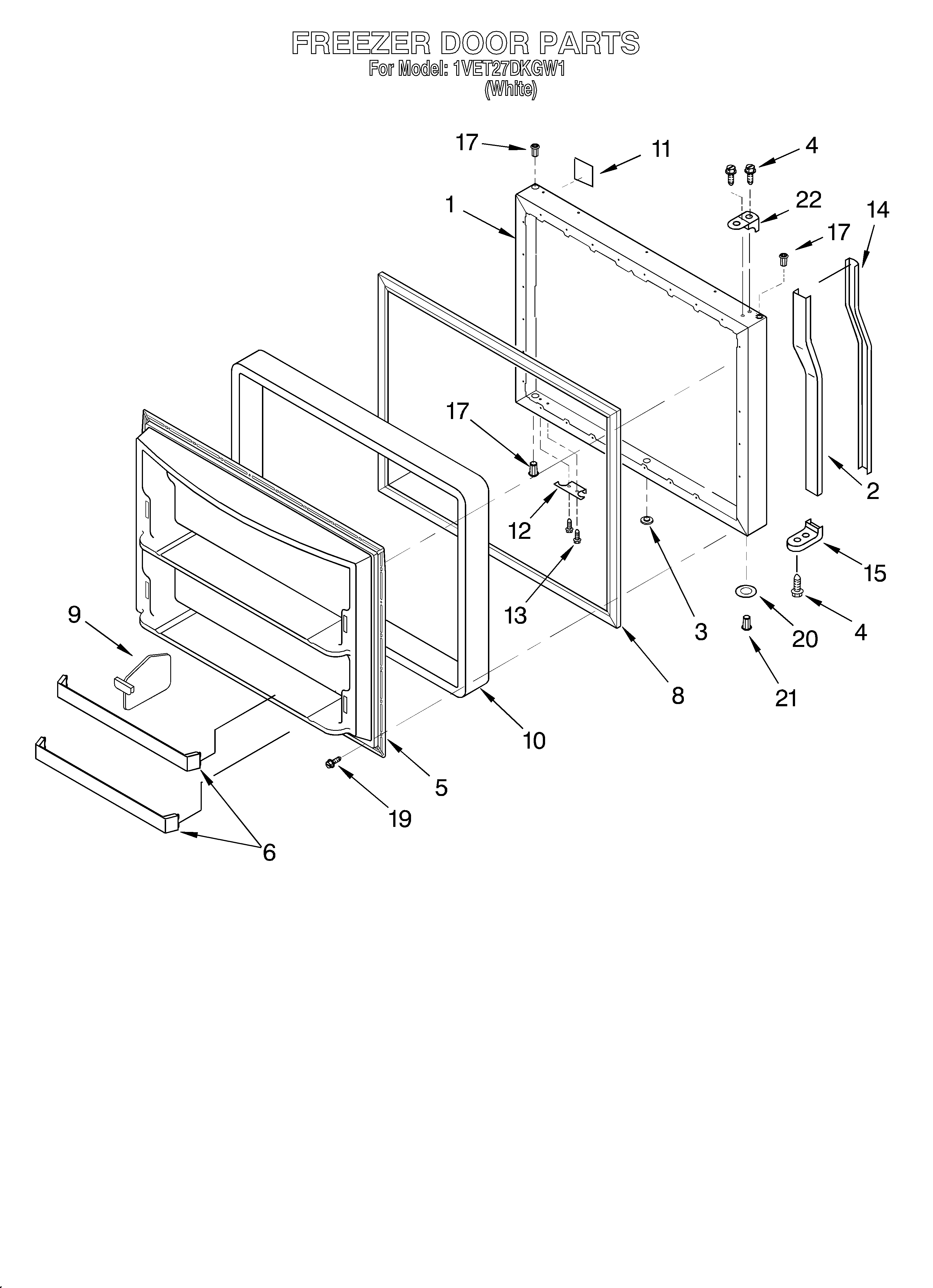 Freezer door
