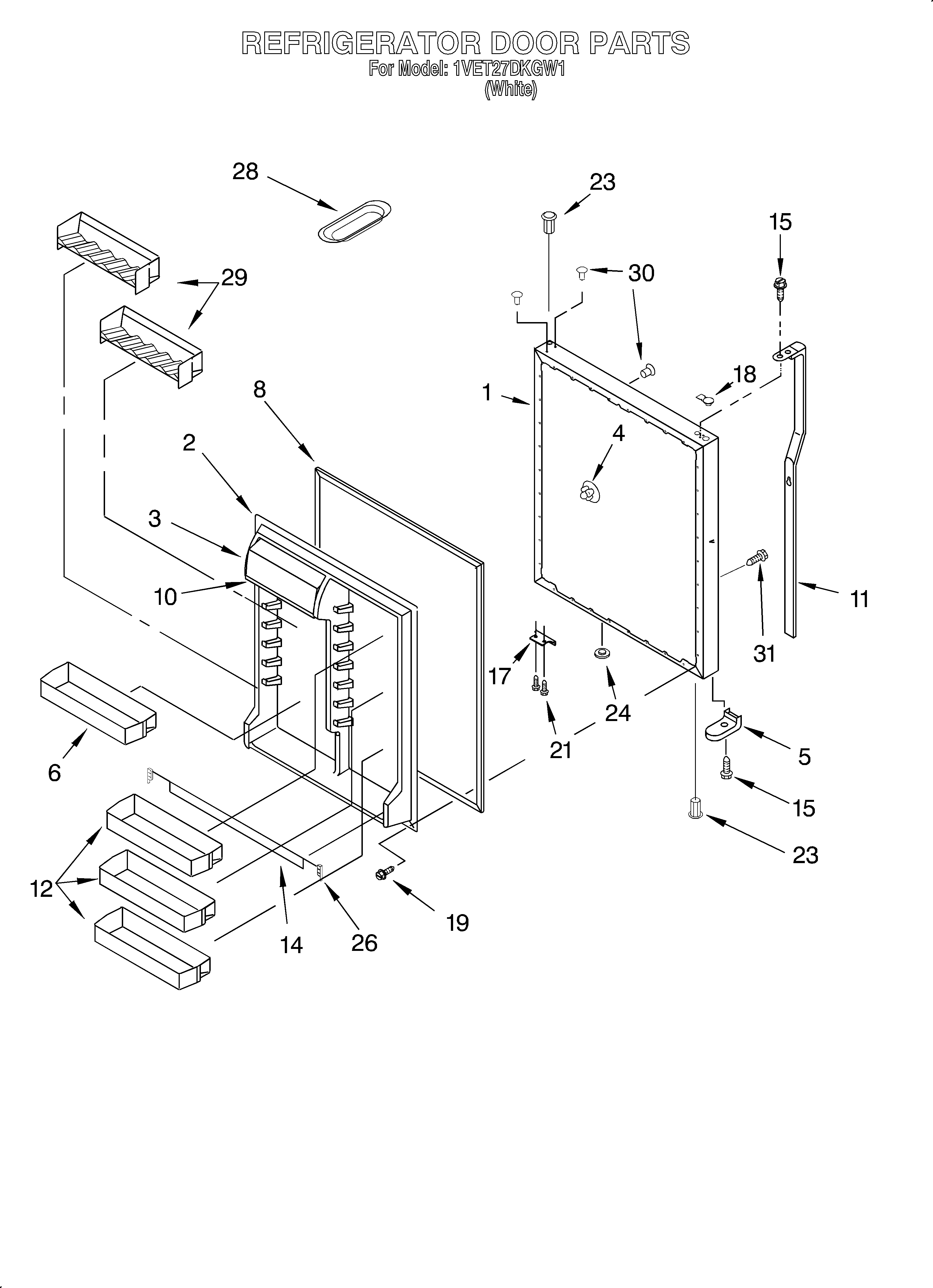 Refrigerator door