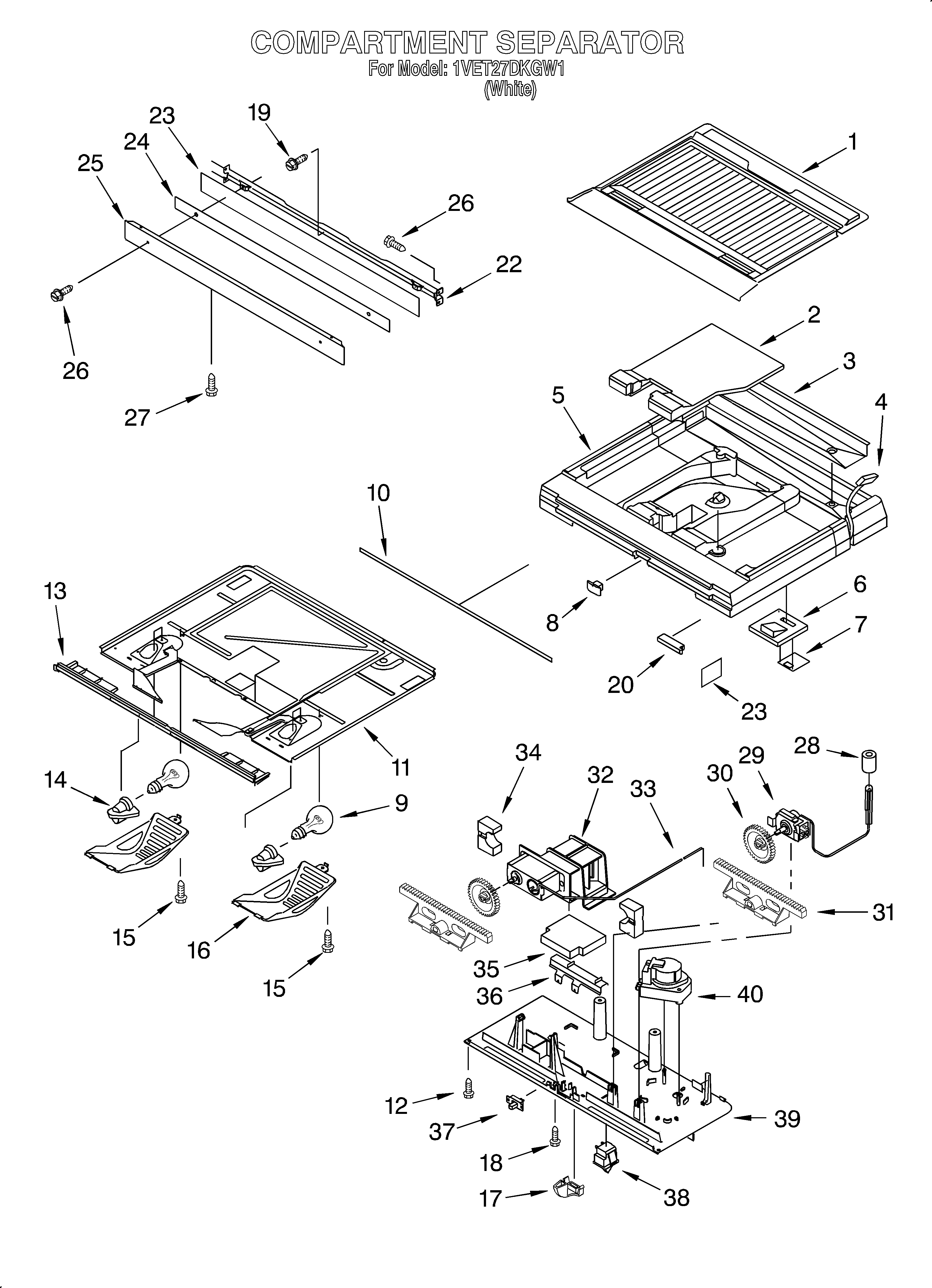 Compartment separator/optional