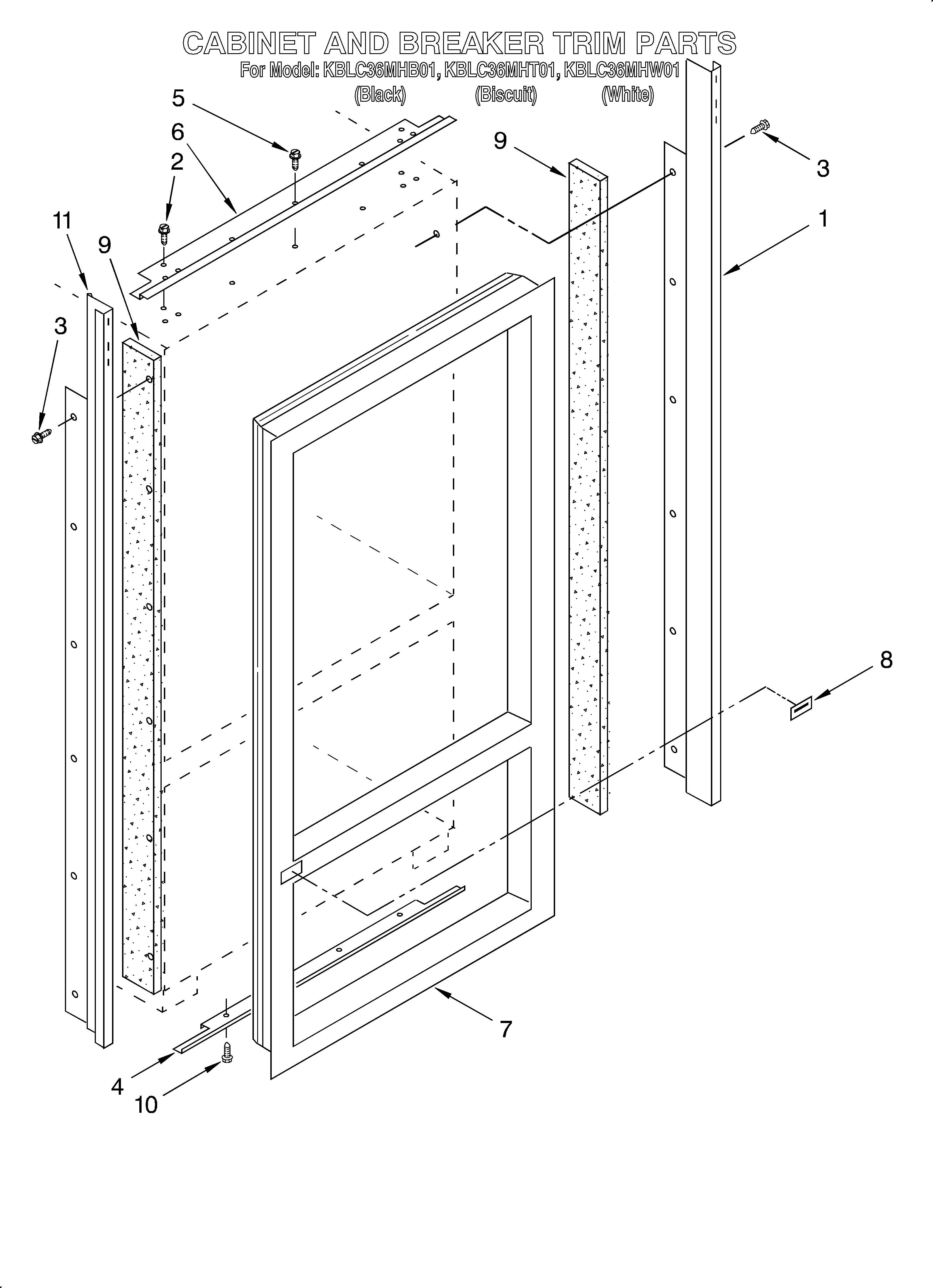 Cabinet and breaker trim