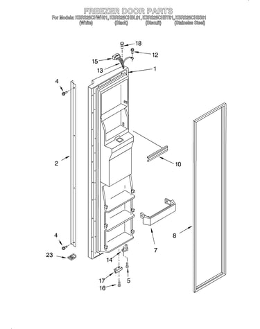 Freezer door