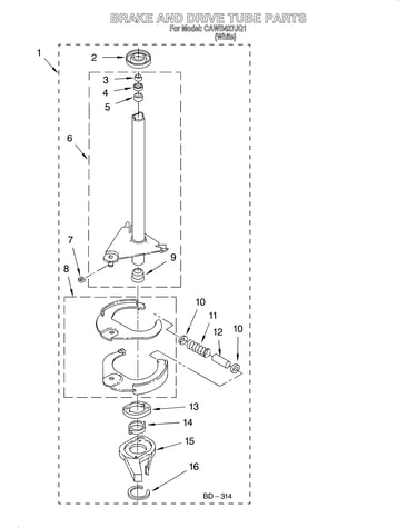 Brake and drive tube