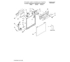 Whirlpool DU840DWGT2 frame and console/literature diagram