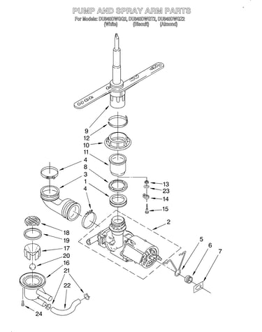 Pump and sprayarm