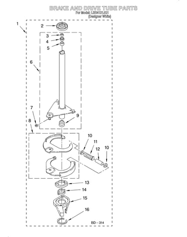 Brake and drive tube