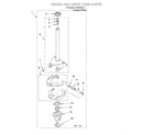 Whirlpool LXR6432JQ1 brake and drive tube diagram