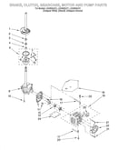 Brake, clutch, gearcase, motor and pump