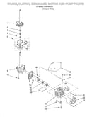 Brake, clutch, gearcase, motor and pump