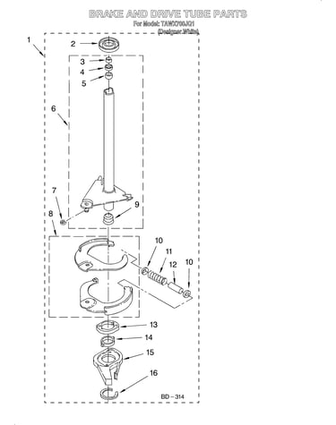 Brake and drive tube