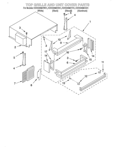 Top grille and unit cover