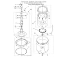 Whirlpool LXR7244JQ1 agitator, basket, and tub diagram