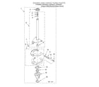 Whirlpool LXR7244JQ1 brake and drive tube diagram
