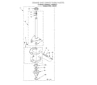 Whirlpool LXR9445JQ1 brake and drive tube diagram
