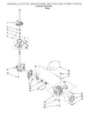 Brake, clutch, gearcase, motor and pump